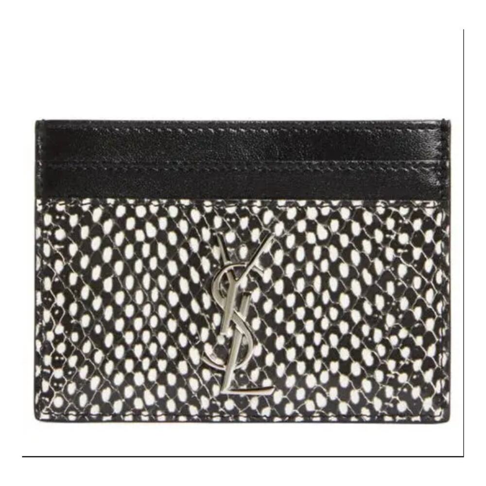 Saint Laurent Cassandre python embossed leather c… - image 1